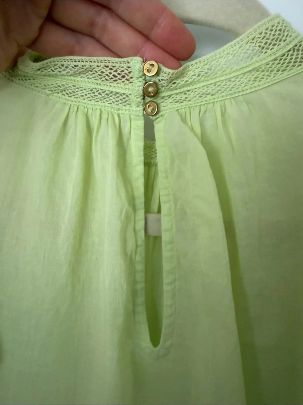 Ulla Johnson Annetta Pistachio Embroidered Ruffle Blouse Size 4